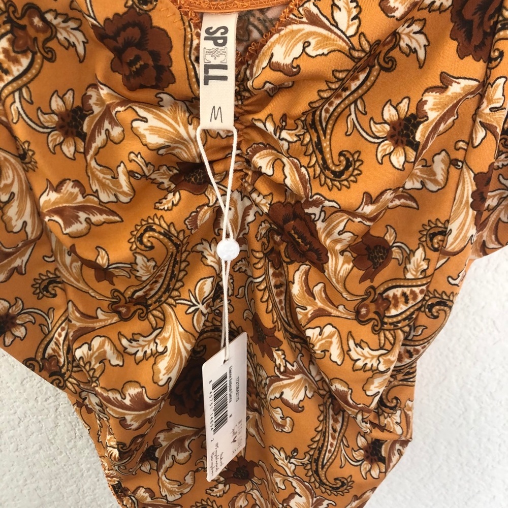 ๐SOLD๐ Spell Etienne Bodysuit in Mustard - Picture 4 of 6
